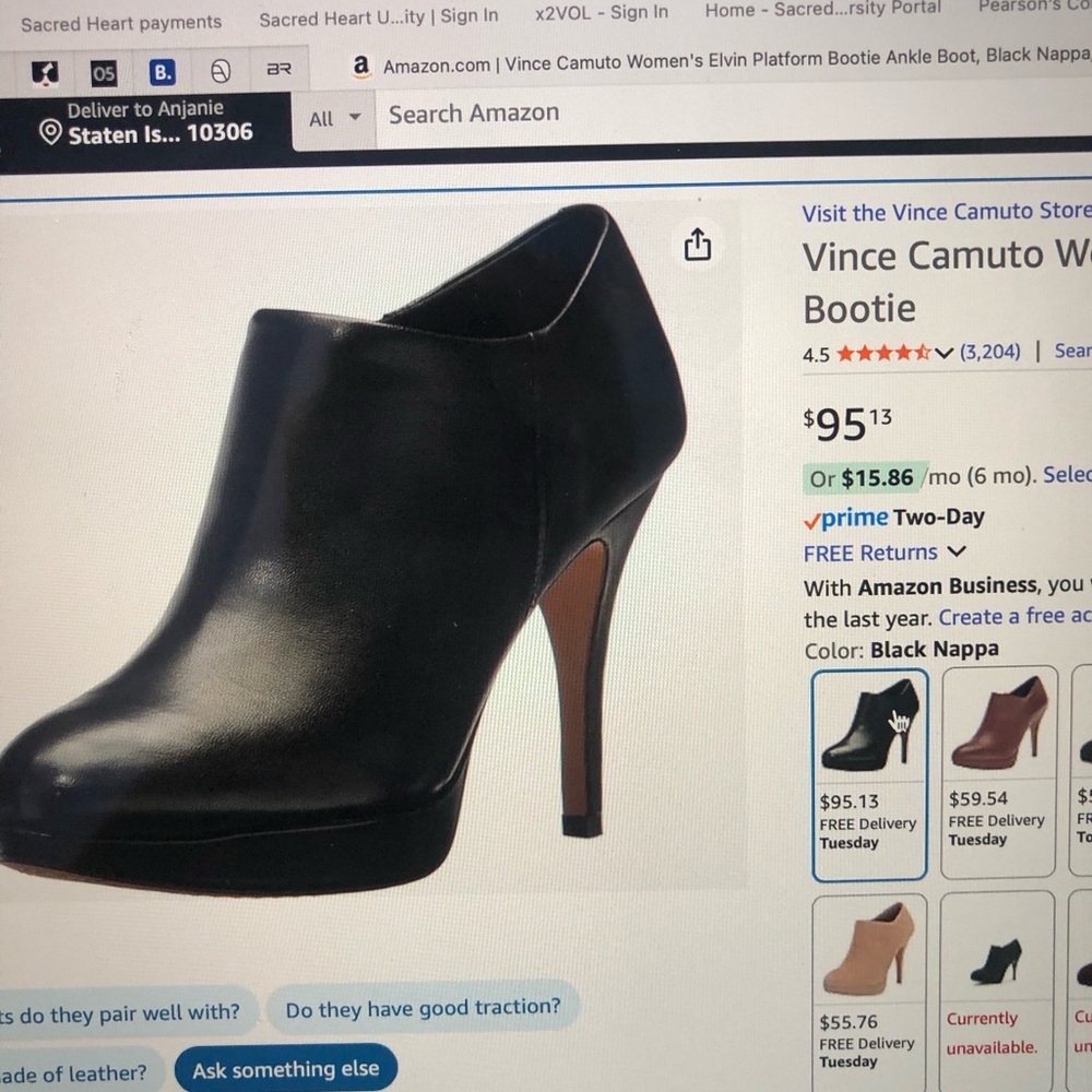 Vince Camuto Black Heeled Boot